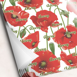 Poppies Wrapping Paper Sheets (Personalized)