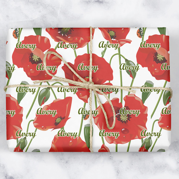 Custom Poppies Wrapping Paper (Personalized)