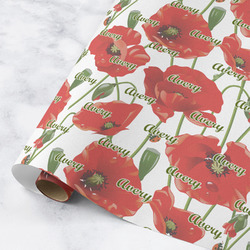 Poppies Wrapping Paper Roll - Medium - Matte (Personalized)