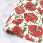 Poppies Wrapping Paper Roll - Medium (Personalized)