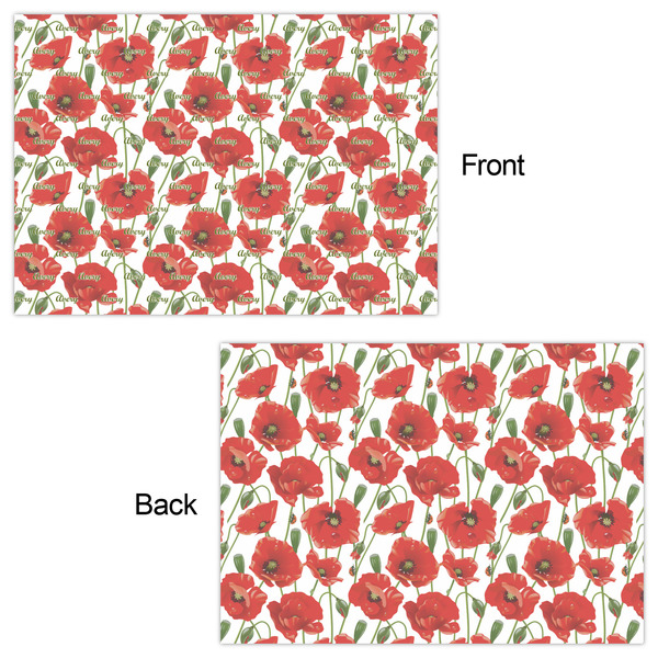 Poppies Wrapping Paper Sheet - Double Sided - Front & Back