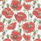 Poppies Wrapping Paper Square