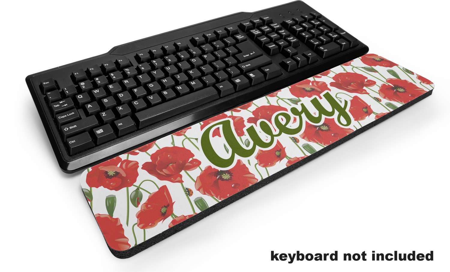 Custom Poppies Keyboard Wrist Rest (Personalized) YouCustomizeIt