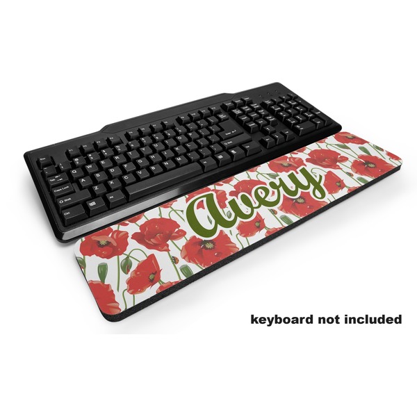 Custom Poppies Keyboard Wrist Rest (Personalized)