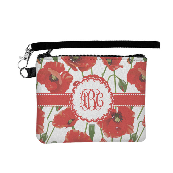 Custom Poppies Wristlet ID Case w/ Monogram