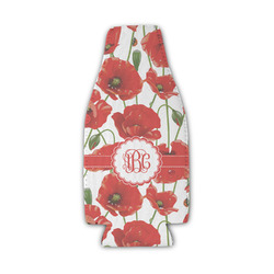Poppies Zipper Bottle Cooler (Personalized)