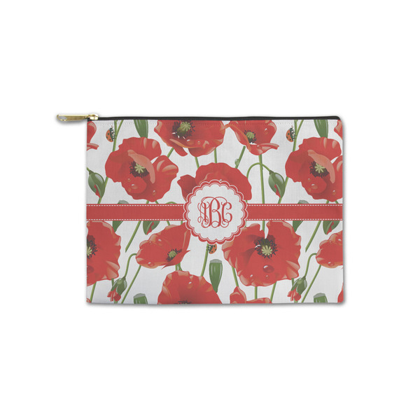 Custom Poppies Zipper Pouch - Small - 8.5"x6" (Personalized)