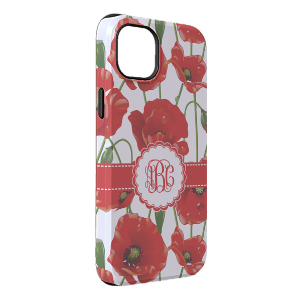 Custom Poppies iPhone Case - Rubber Lined - iPhone 14 Plus (Personalized)