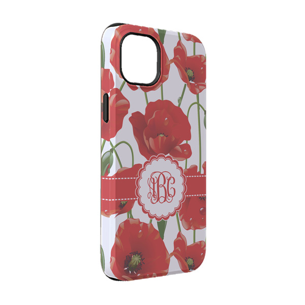 Custom Poppies iPhone Case - Rubber Lined - iPhone 14 Pro (Personalized)