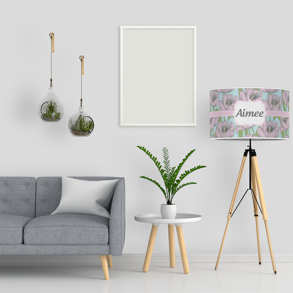 Wild Tulips 12" Drum Lampshade - LIFESTYLE