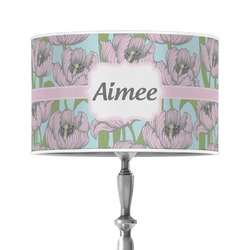 Wild Tulips 12" Drum Lamp Shade - Poly-film (Personalized)