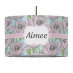 Wild Tulips 12" Drum Pendant Lamp - Fabric (Personalized)