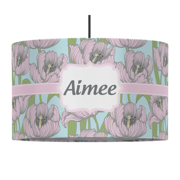 Wild Tulips 12" Drum Lampshade - PENDANT (Fabric)
