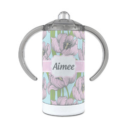 Wild Tulips 12 oz Stainless Steel Sippy Cup (Personalized)