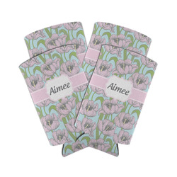 Wild Tulips Can Cooler (tall 12 oz) - Set of 4 (Personalized)