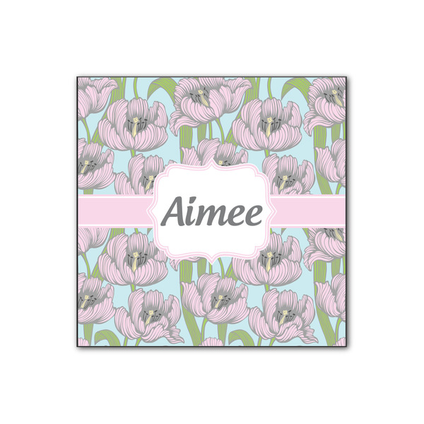 Custom Wild Tulips Wood Print - 12x12 (Personalized)