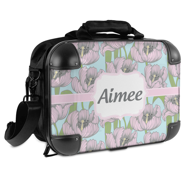 Custom Wild Tulips Hard Shell Briefcase (Personalized)