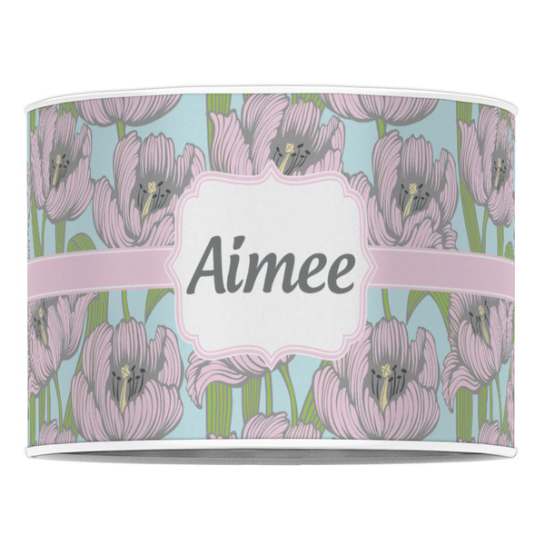 Wild Tulips 16" Drum Lampshade - FRONT (Poly Film)