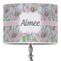 Wild Tulips 16" Drum Lamp Shade - Poly-film (Personalized)