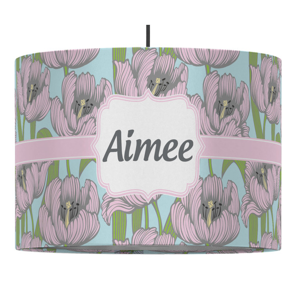 Wild Tulips 16" Drum Lampshade - PENDANT (Fabric)