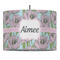 Wild Tulips 16" Drum Pendant Lamp - Fabric (Personalized)