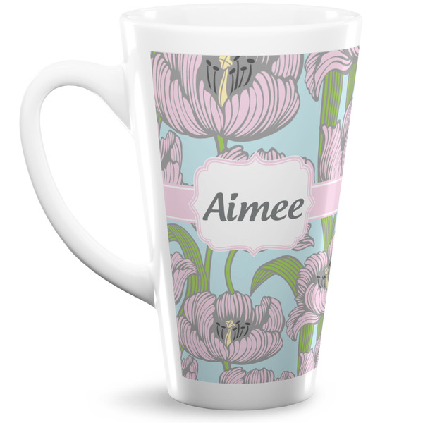 Custom Wild Tulips Latte Mug (Personalized)
