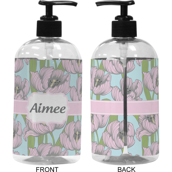 Wild Tulips 16 oz Plastic Liquid Dispenser (Approval)