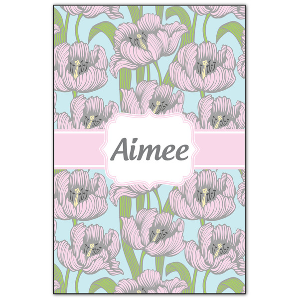 Custom Wild Tulips Wood Print - 20x30 (Personalized)