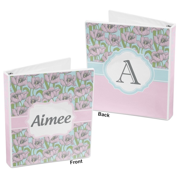 Wild Tulips 3-Ring Binder Front and Back