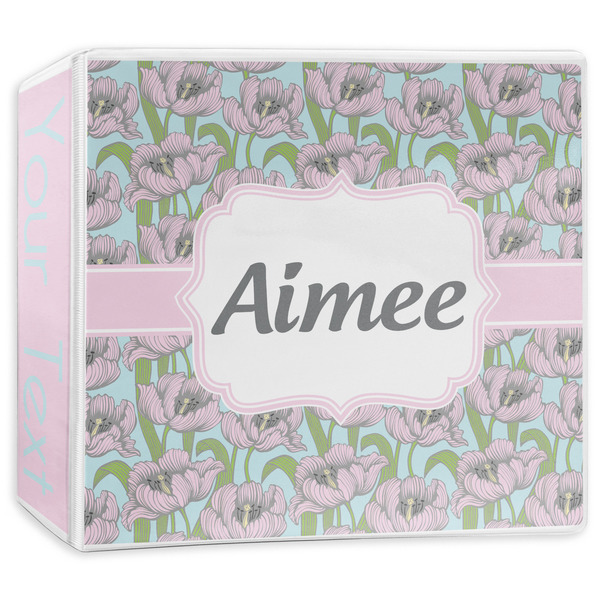 Custom Wild Tulips 3-Ring Binder - 3 inch (Personalized)