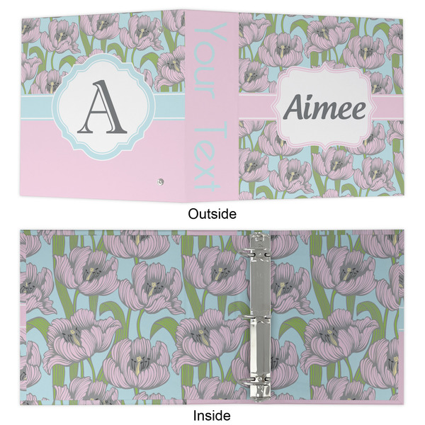 Wild Tulips 3 Ring Binders - Full Wrap - 2" - APPROVAL