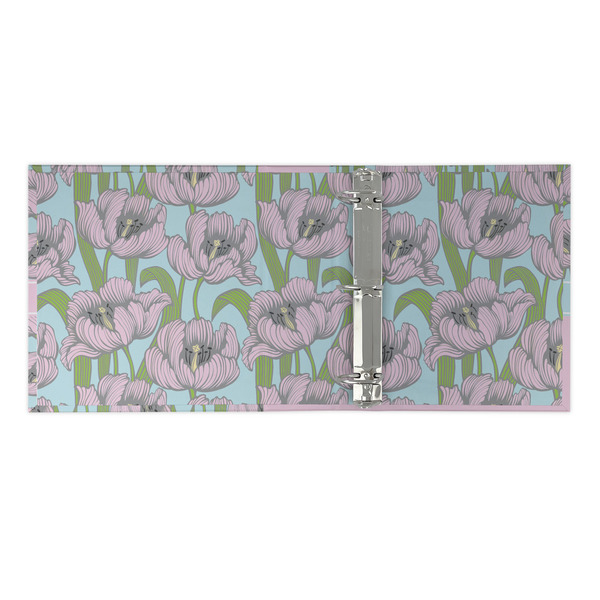 Wild Tulips 3 Ring Binders - Full Wrap - 2" - OPEN INSIDE