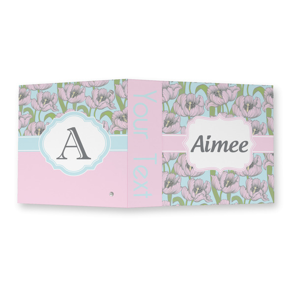 Wild Tulips 3 Ring Binders - Full Wrap - 2" - OPEN OUTSIDE