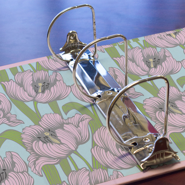 Wild Tulips 3 Ring Binders - Full Wrap - 3" - DETAIL