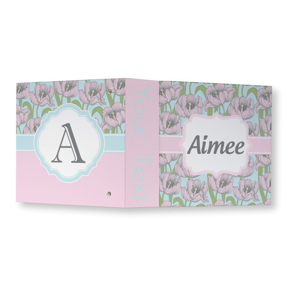 Wild Tulips 3 Ring Binders - Full Wrap - 3" - OPEN OUTSIDE