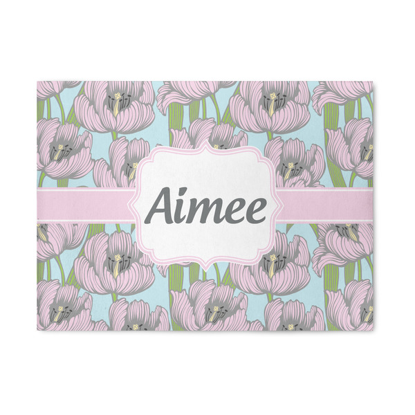 Custom Wild Tulips 5' x 7' Patio Rug (Personalized)