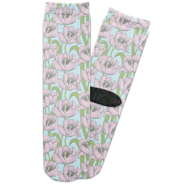 Custom Wild Tulips Adult Crew Socks