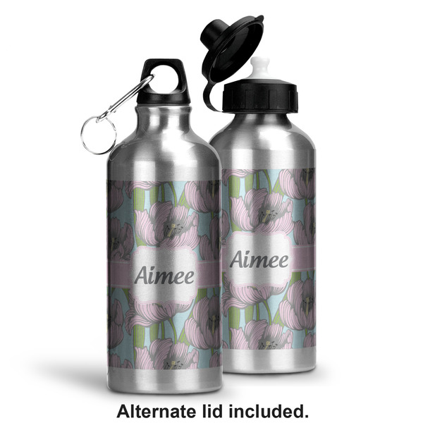 Wild Tulips Aluminum Water Bottle - Alternate lid options
