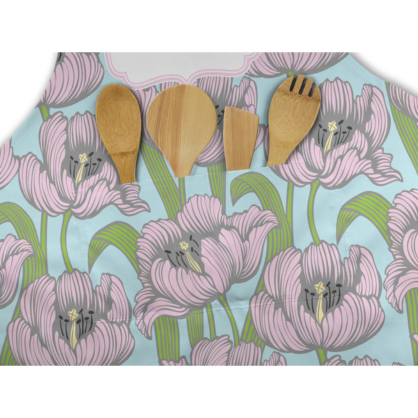 Wild Tulips Apron - Pocket Detail with Props