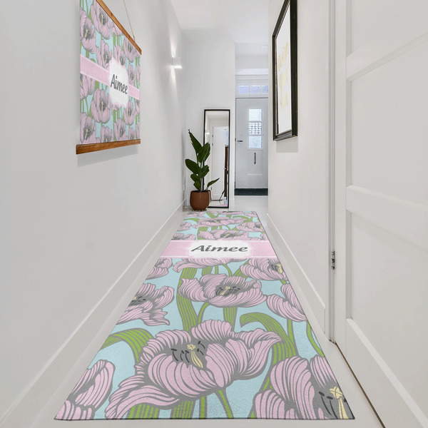 Wild Tulips Area Rug Sizes - In Context (vertical)