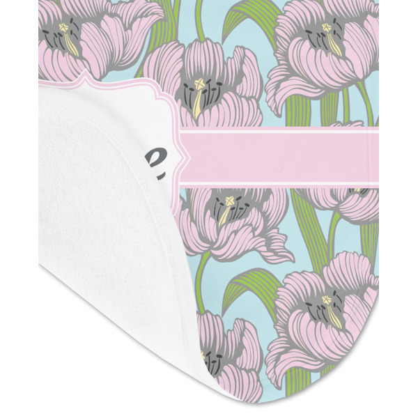 Wild Tulips Baby Bib - AFT detail