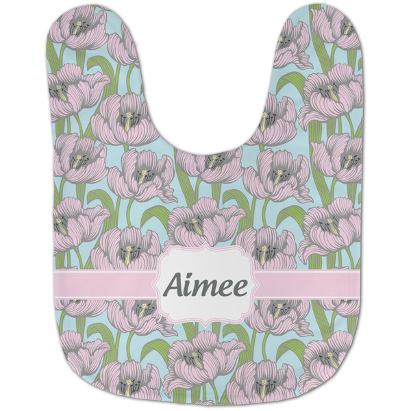 Wild Tulips Baby Bib - AFT flat