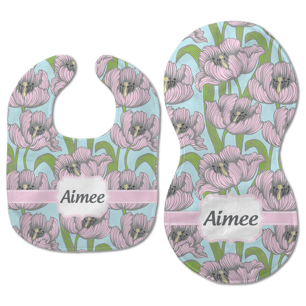 Wild Tulips Baby Bib & Burp Set - Approval (new bib & burp)