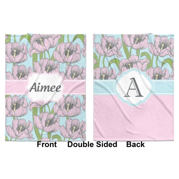 Wild Tulips Baby Blanket (Double Sided - Printed Front and Back)