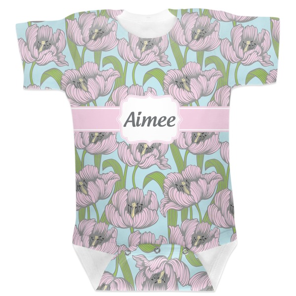 Custom Wild Tulips Baby Bodysuit (Personalized)