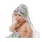 Wild Tulips Baby Hooded Towel on Child