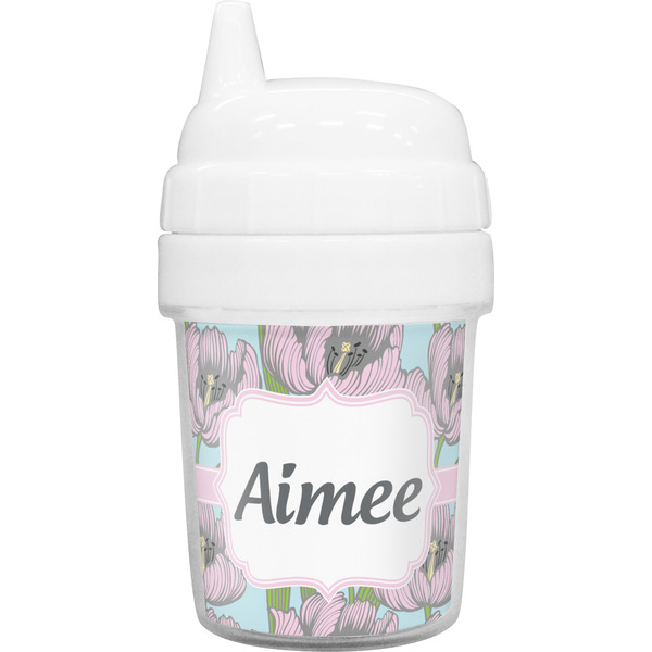 Custom Wild Tulips Baby Sippy Cup (Personalized)