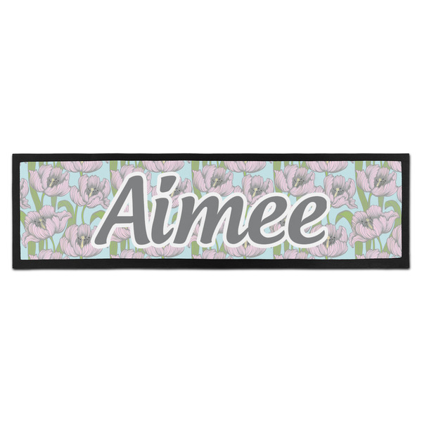 Custom Wild Tulips Bar Mat - Large (Personalized)