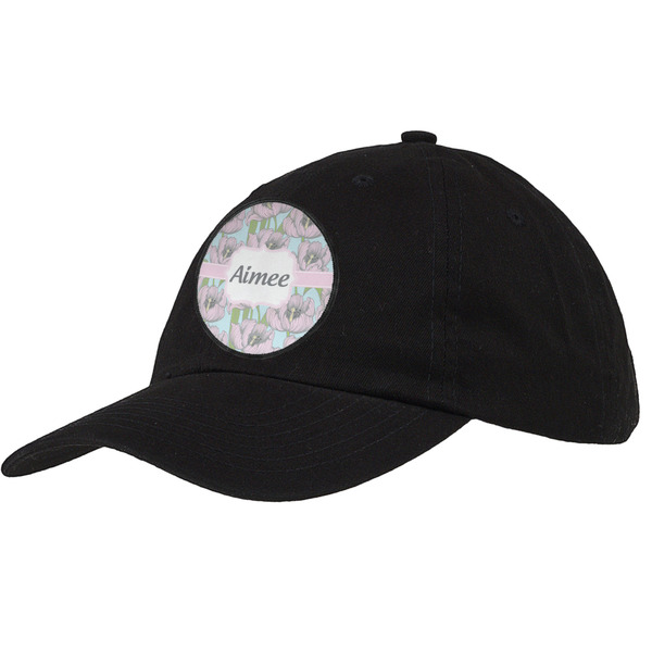 Custom Wild Tulips Baseball Cap - Black (Personalized)