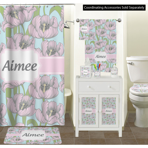 Wild Tulips Bathroom Scene